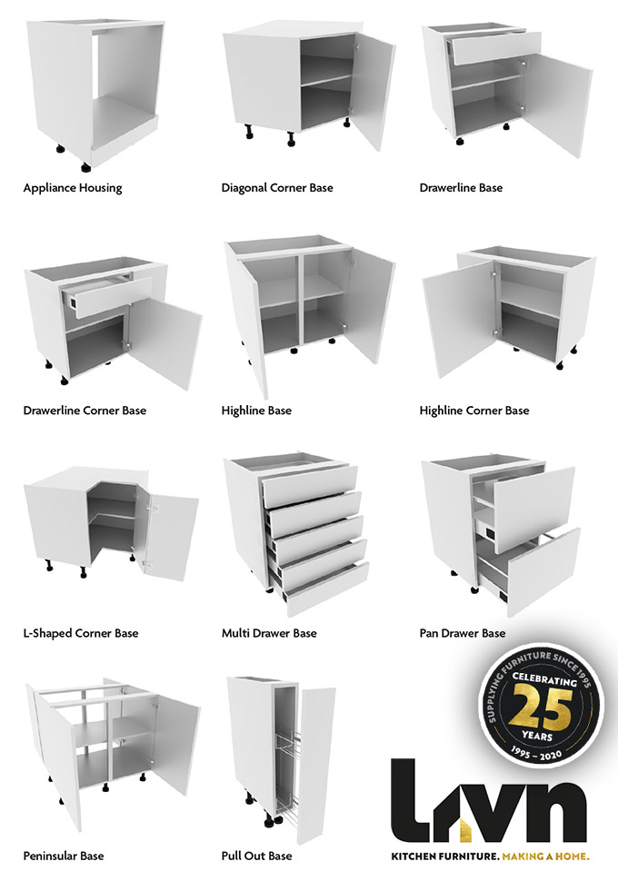 Livn Kitchen Furniture - Made in Scotland - Base Units